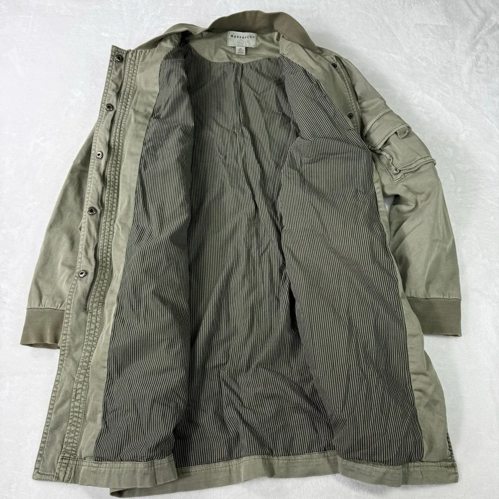 Marrakech Military Utility Jacket Medium Army Green‎ Cargo Pockets Anthropologie